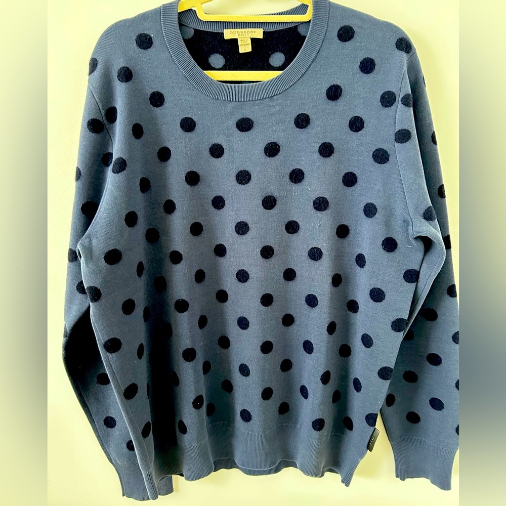 Burberry Brit Navy Blue Polk a Dot Pullover